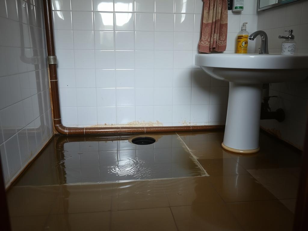 Kamar mandi tergenang air karena saluran pipa mampet