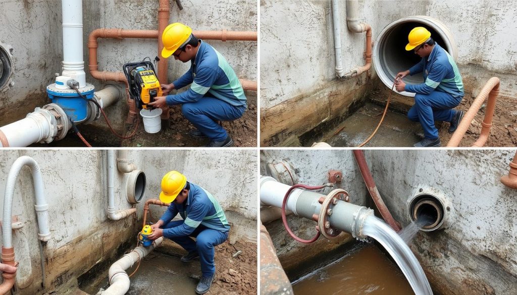 Proses pelancaran saluran pipa mampet di Medan menggunakan teknologi modern